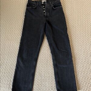 Agolde high rise 90’s jeans in washed black size 25
